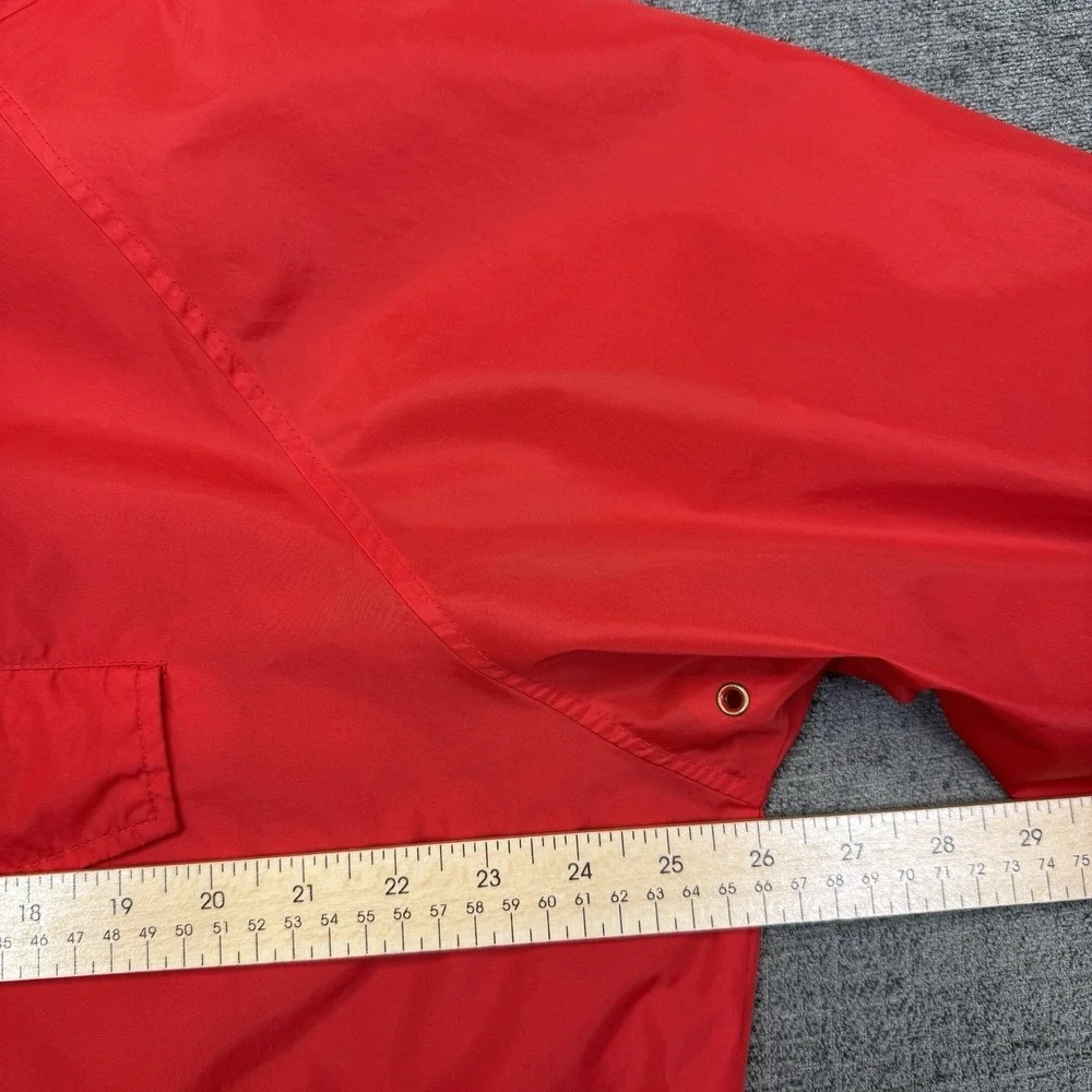 Vintage Eddie Bauer Jacket Men's Large Red Pullover Windbreaker Nylon Anorak 90s